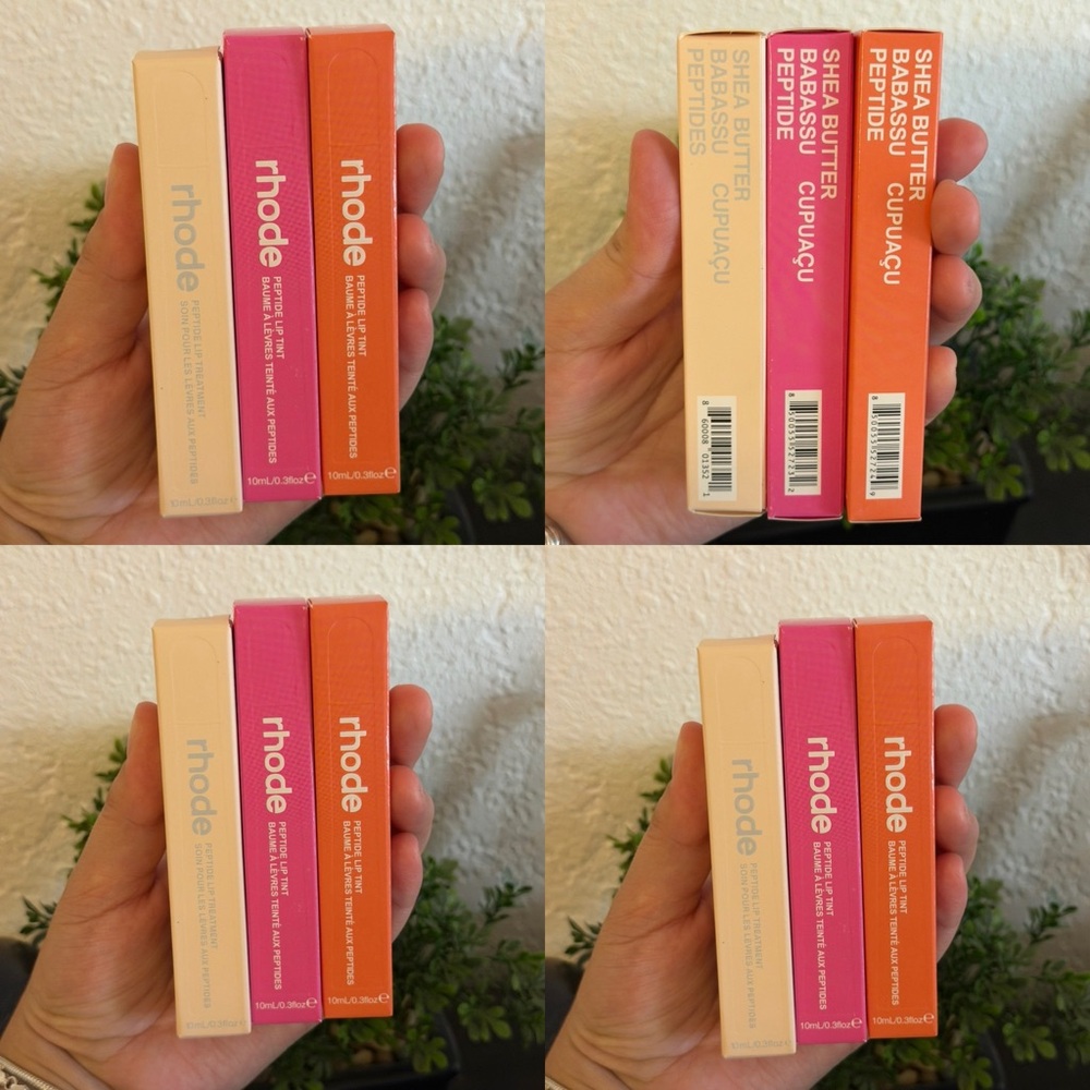 RHODE Lip Care Trio in Pink, Orange, and Cream